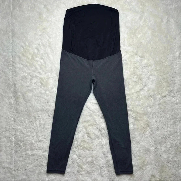 Isabel Maternity by Ingrid & Isabel Leggings Crossover Panel Black/Grey  Sz Med - Picture 2 of 16
